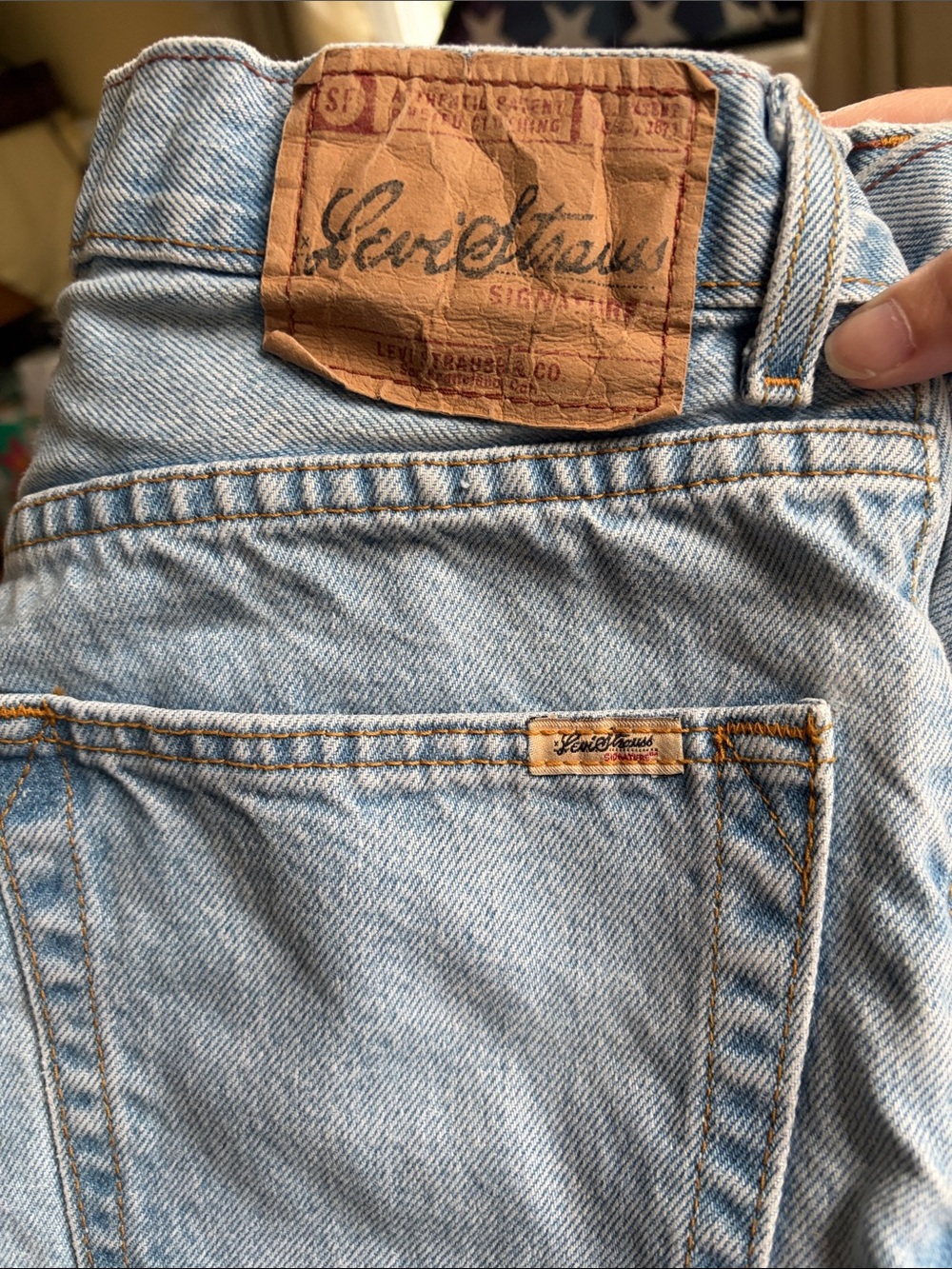 Levi Strauss Signature Jeans Men 33x30 Light Wash Blue Relaxed Fit Jeans